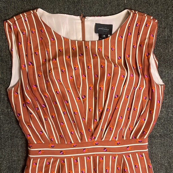 Anthropologie Silk Blend Rachel Comey Sleeveless Dress with Cute Crab Print Sz 4 - Picture 2 of 12